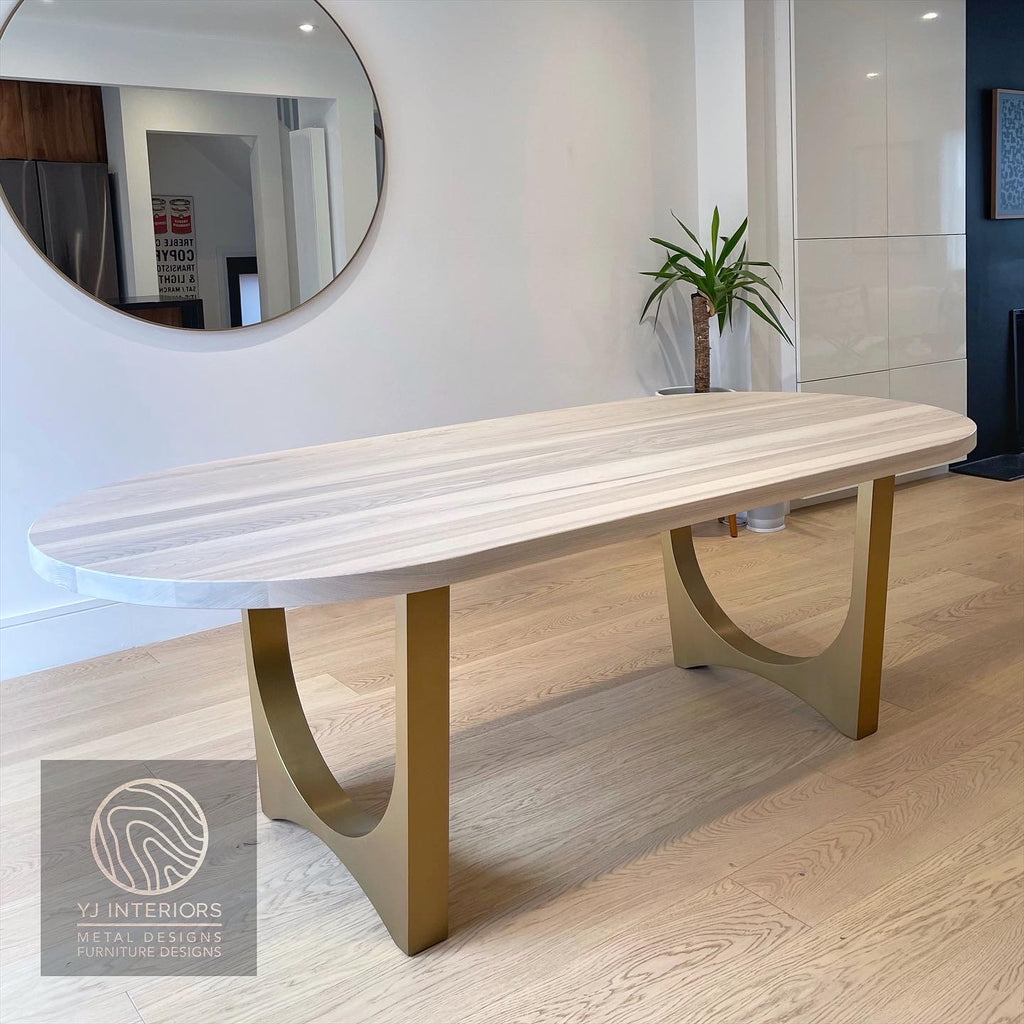 aero wood oval table