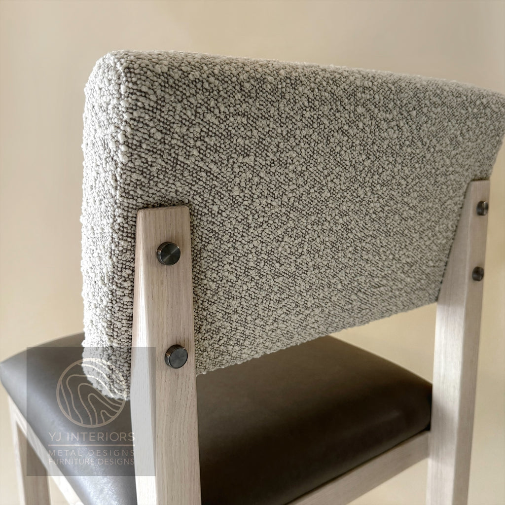 ren dining chair, sq chair, boucle chair