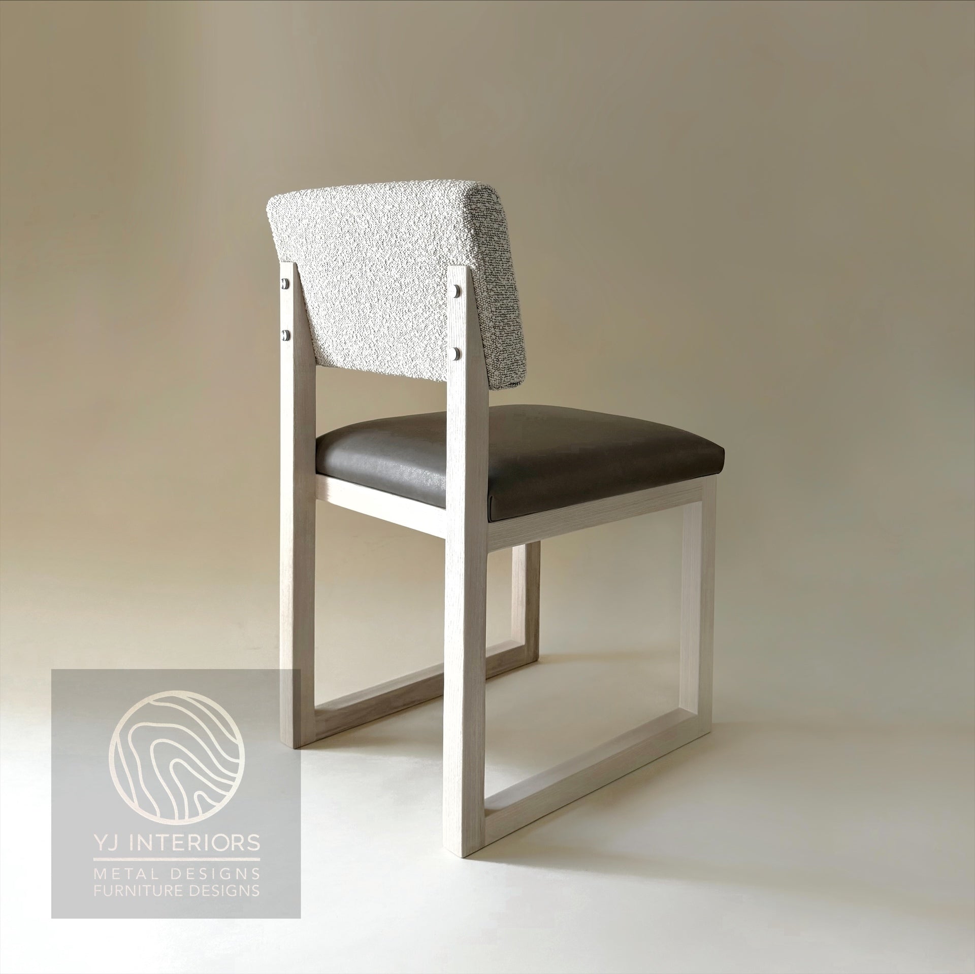 ren dining chair, sq chair, boucle chair