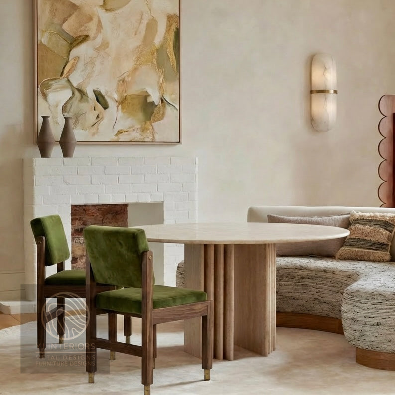 The Kodi Dining Side Chair - Moss Velvet