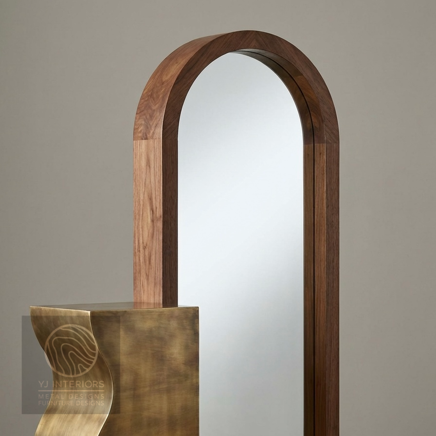 The Ona Sculptural Standing Arch Mirror