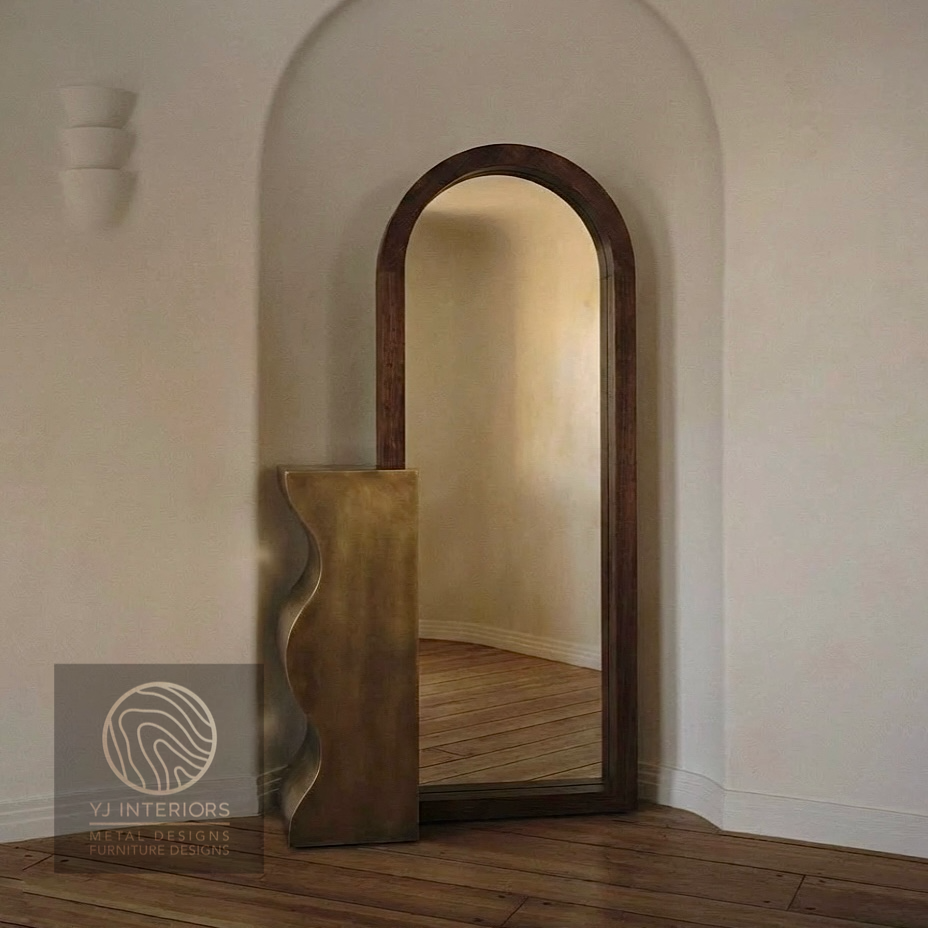 The Ona Sculptural Standing Arch Mirror