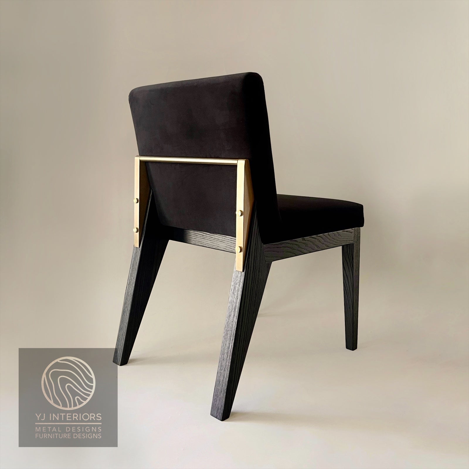 black brass chair