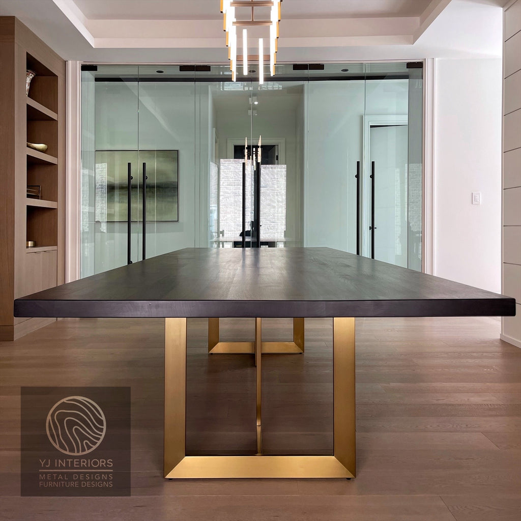 The Trio Brushed Satin Brass Gold Finish
