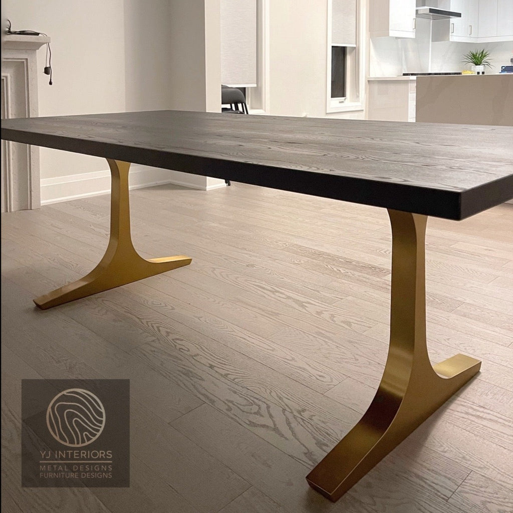 black oak dining table