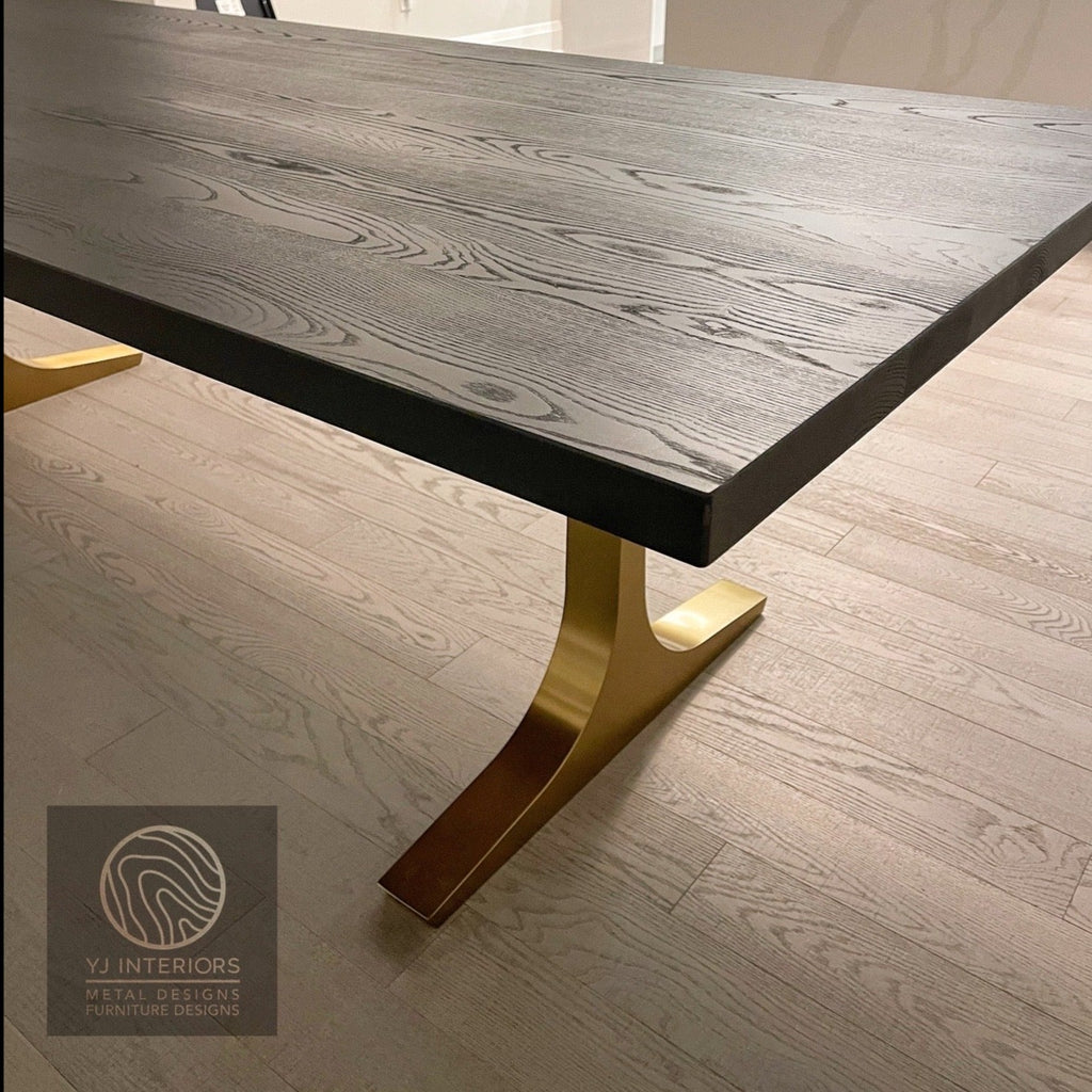 Carbon Black Brass Thea Table