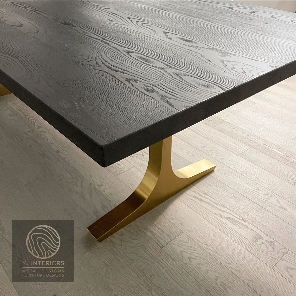 Carbon Black Brass Thea Table