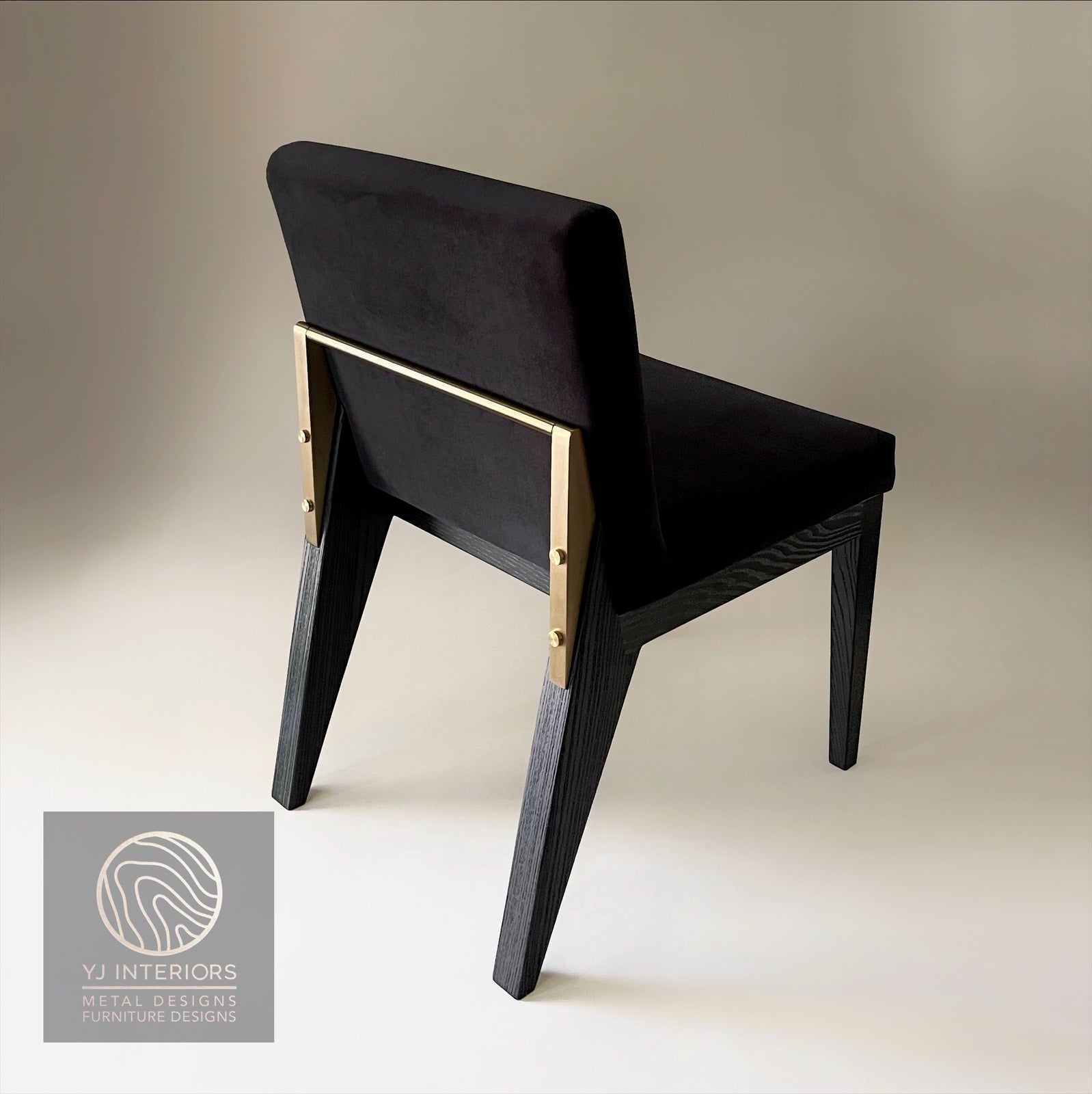 black brass chair