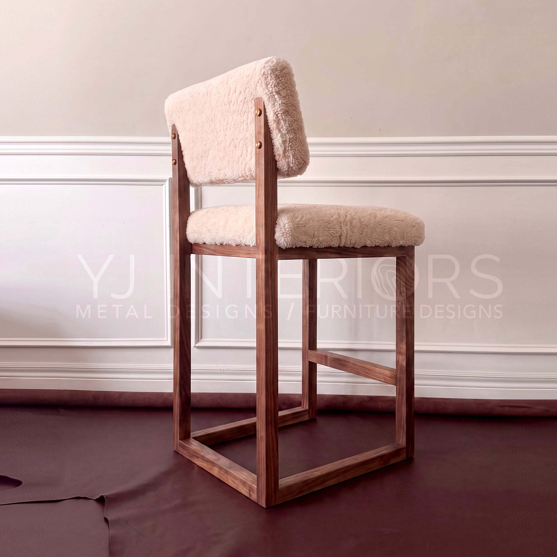 The Ren Counter Stool (COL) - Sheepskin Shearling