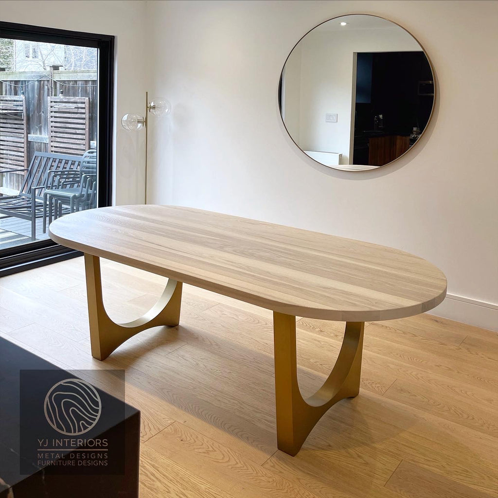 Cashmere White Racetrack Tunnel Table