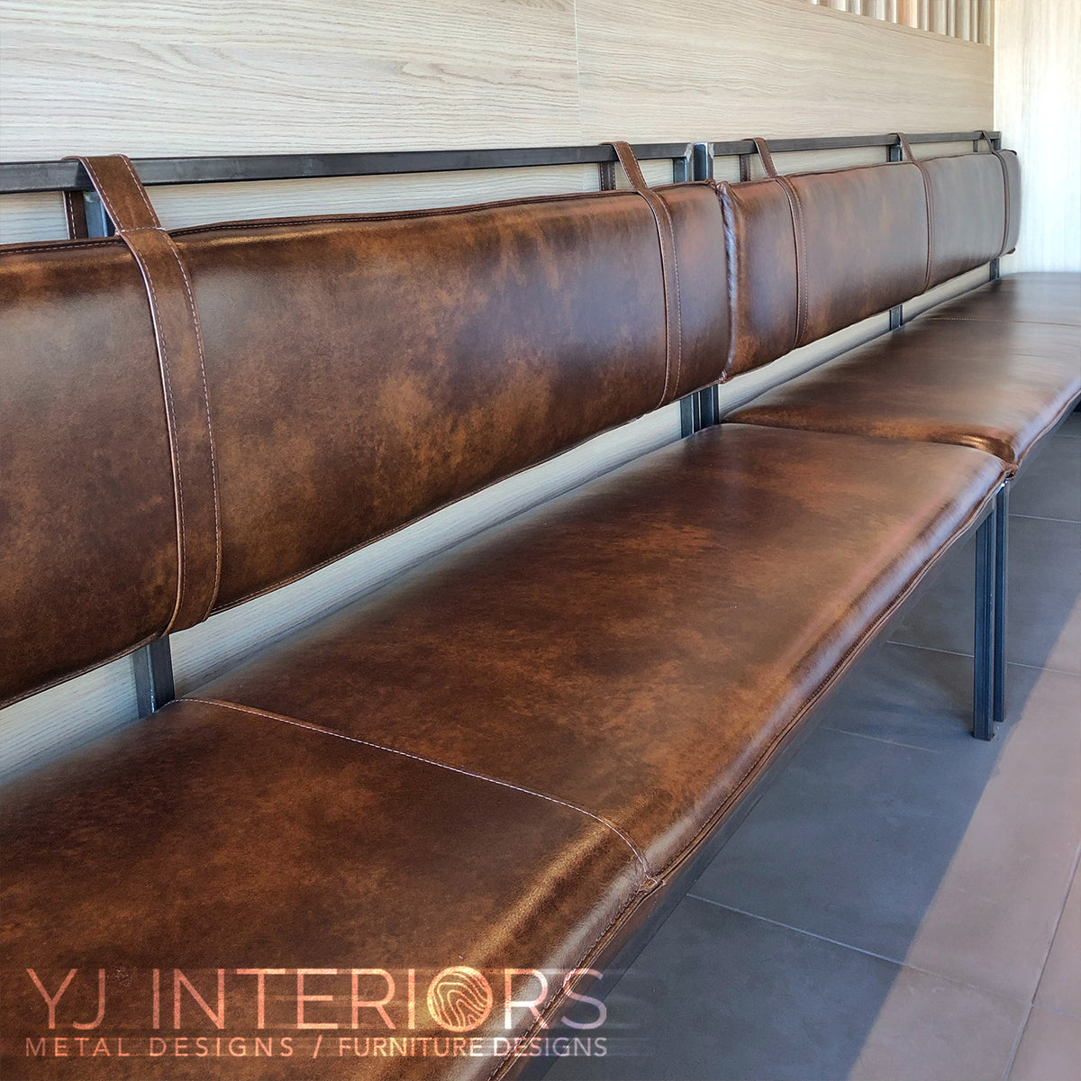 Custom Metal Frame Upholstered Bench – yjinteriors