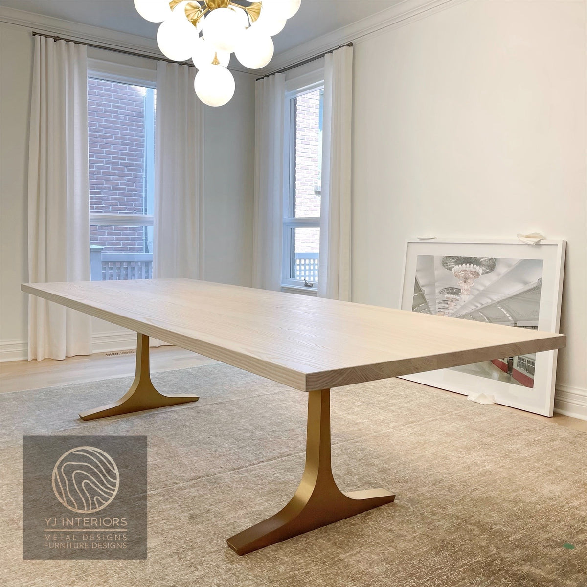 Cashmere White Brass Thea Table – yjinteriors