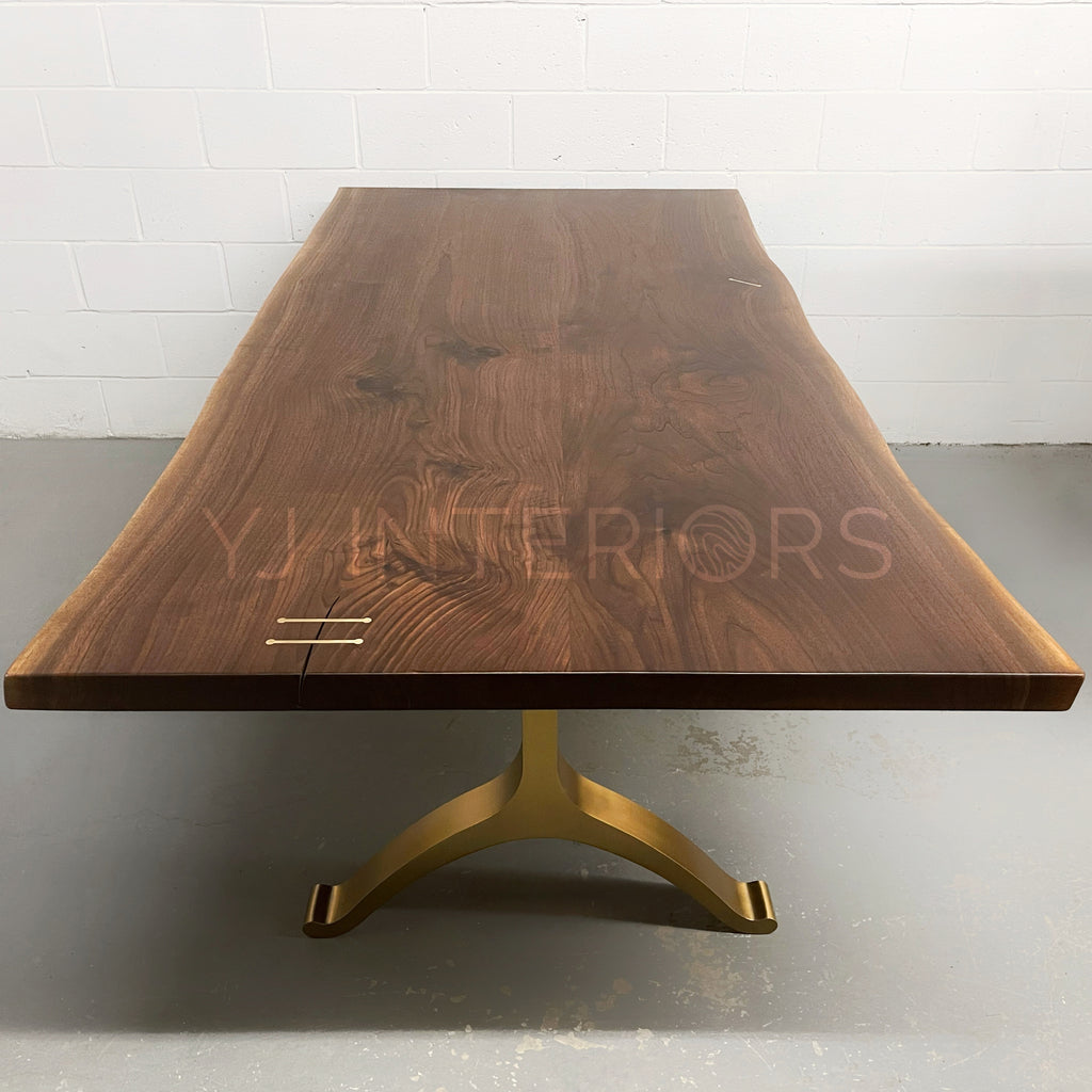  brass wishbone dining table