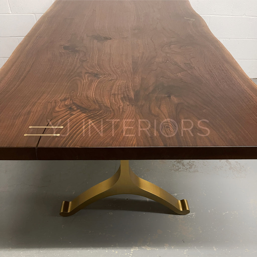 bronze wishbone dining table