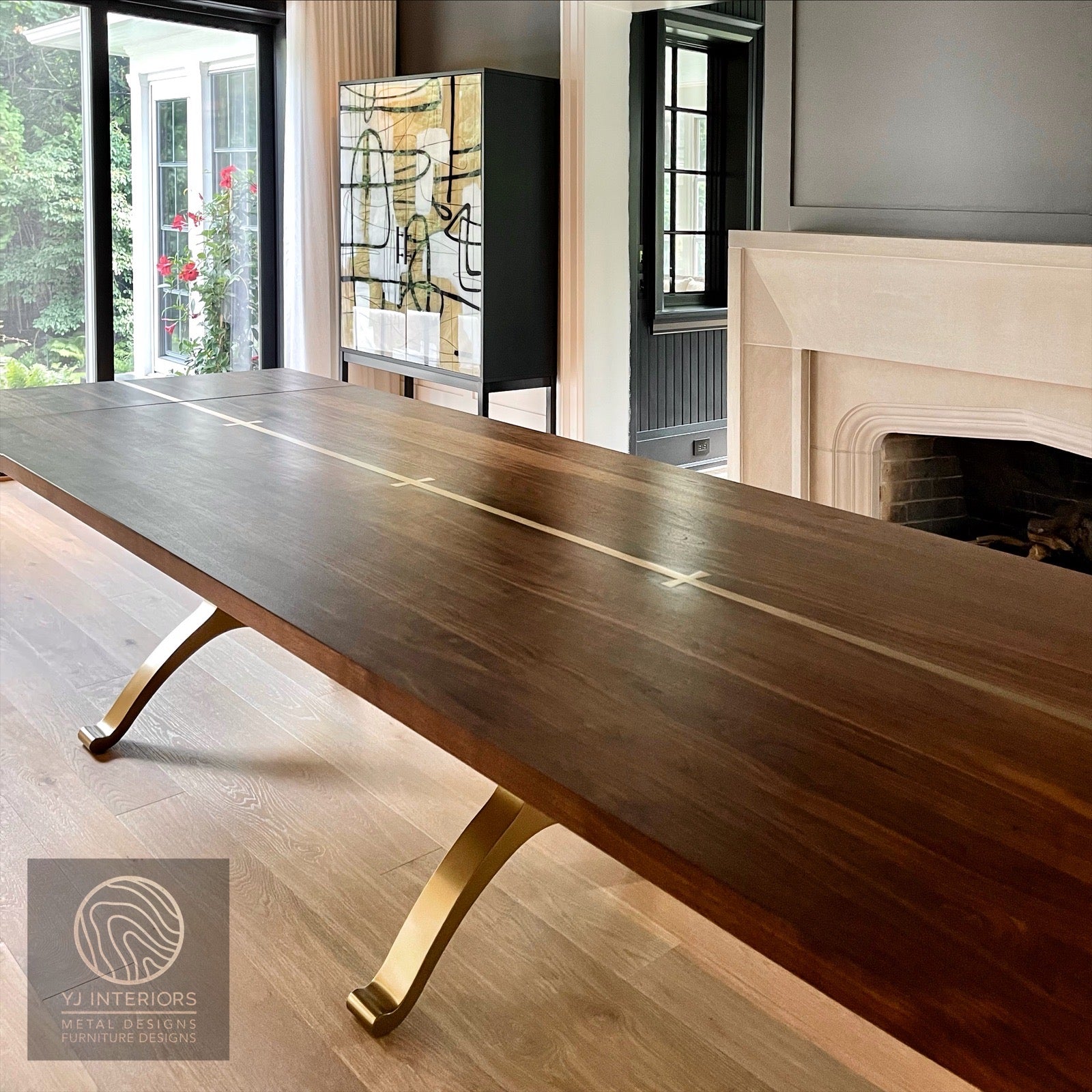 bronze wishbone DUETTE BUTTERFLY TABLE