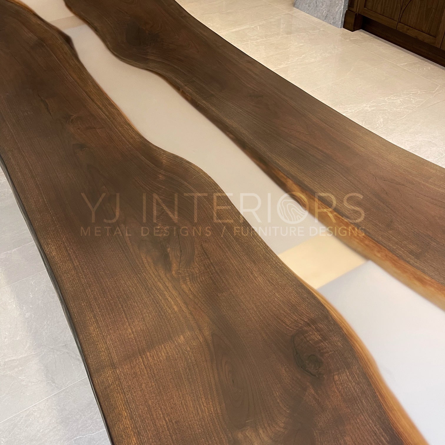 Charcoal Black Walnut River Table