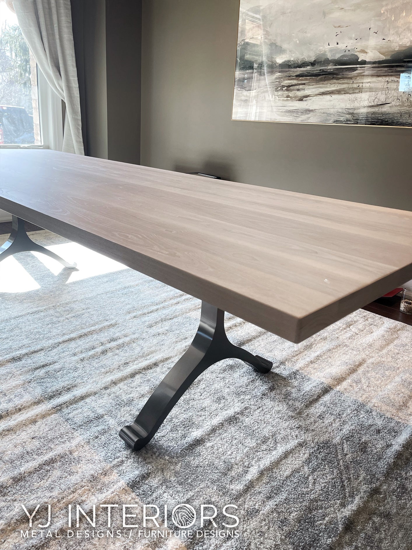 Cashmere White Ash Wishbone Table