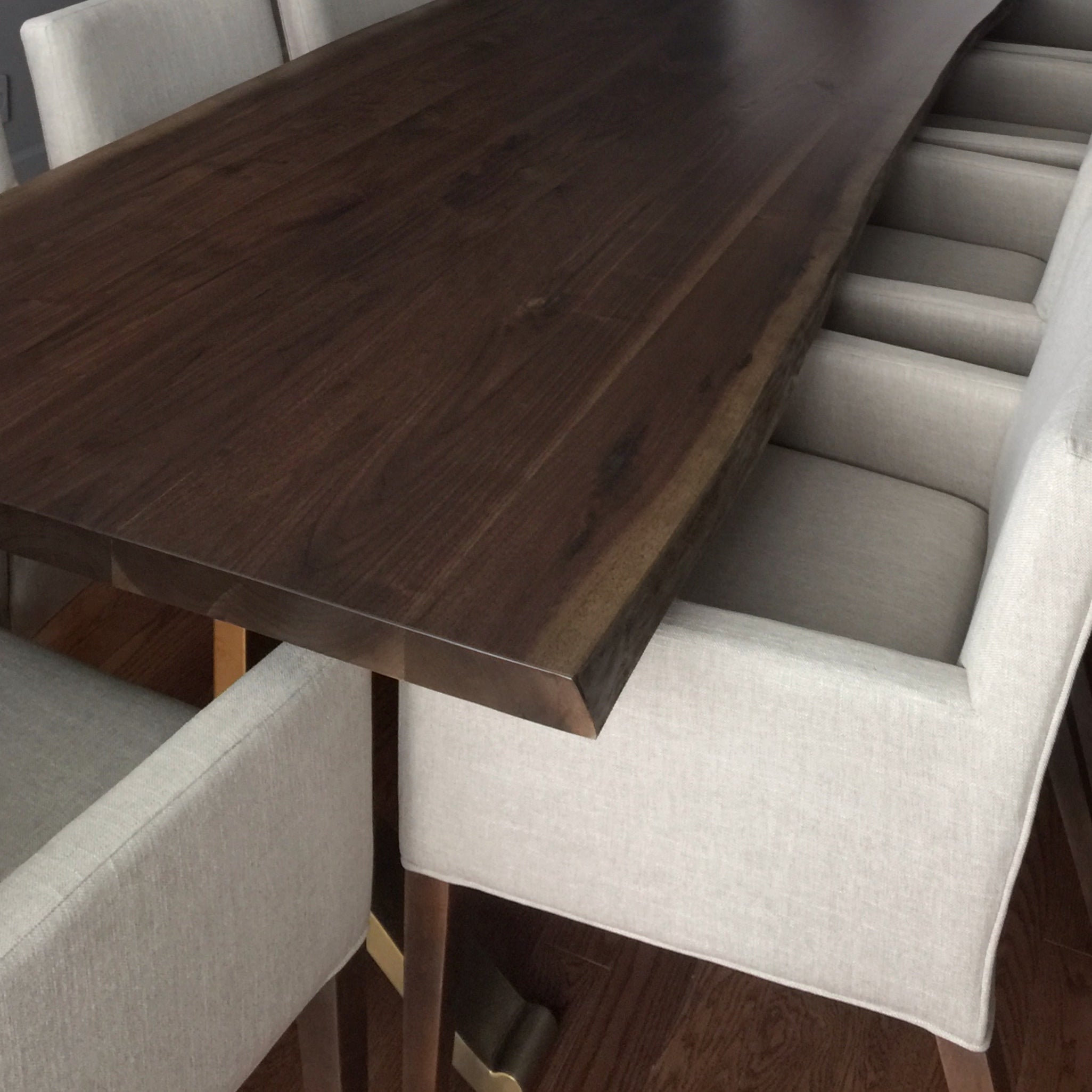 Live Edge Black Walnut Table & Wishbone Legs