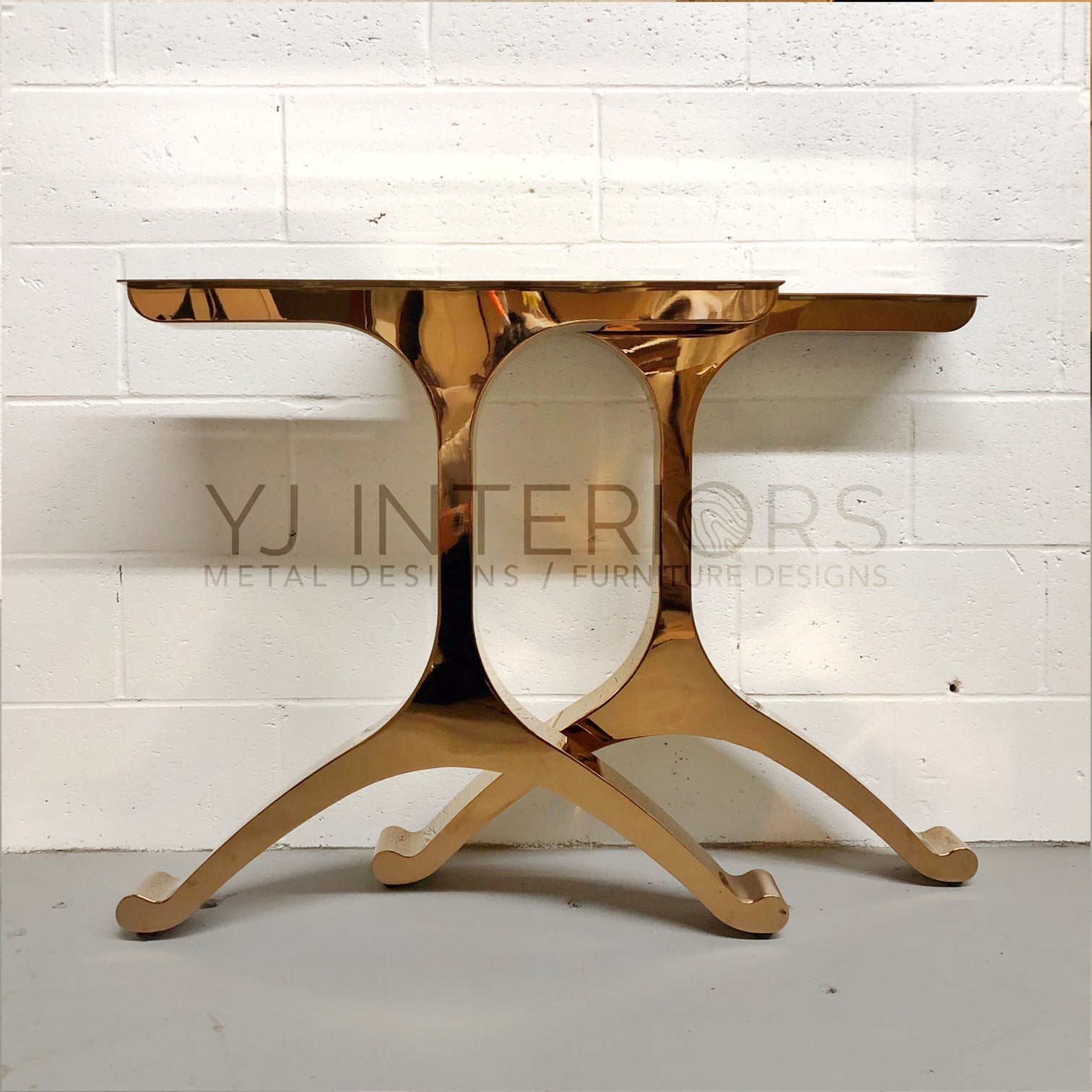 Modern rose gold Y-shape table legs for DIY table