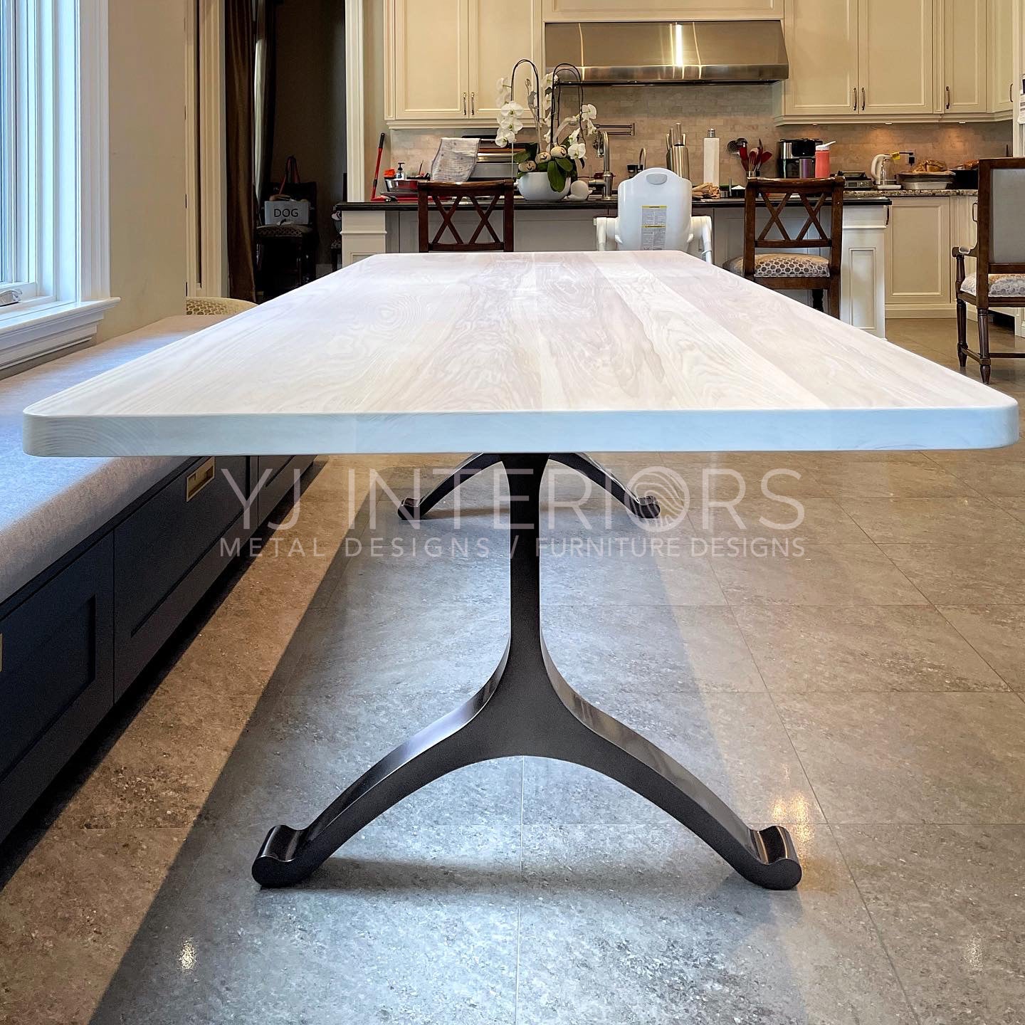 Cashmere White Ash Wishbone Table