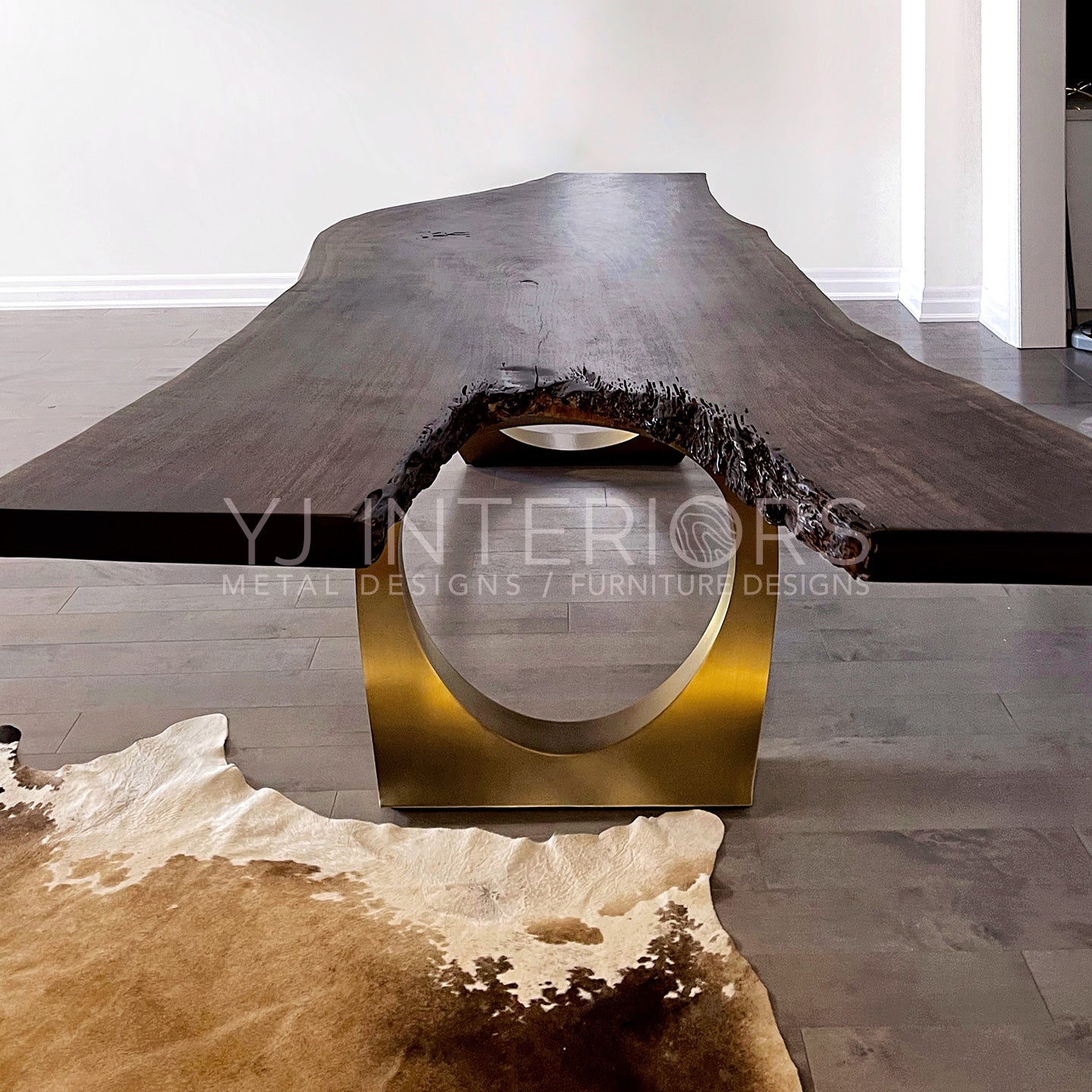 Charcoal Walnut Halo Table