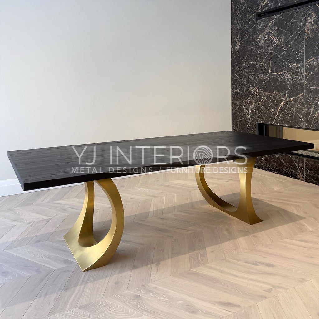 Carbon Black Brass Halo Table