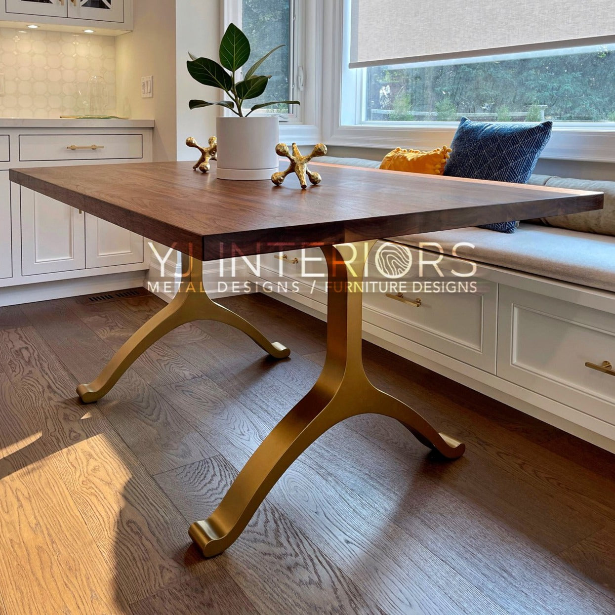 wishbone walnut table